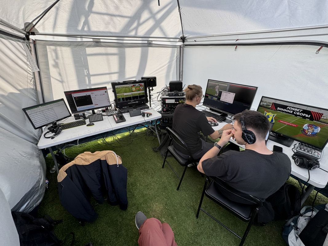Live event streaming company in Dubai with camera and production setup